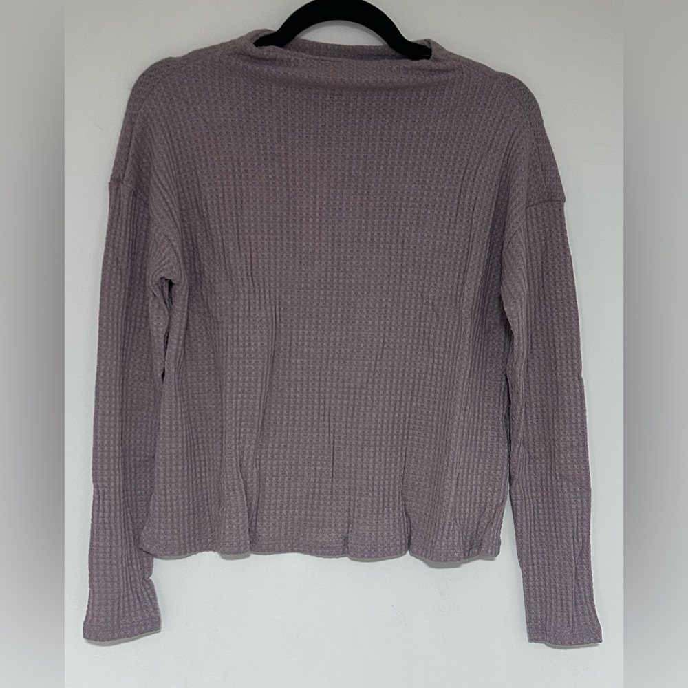 Anthropologie Sunday in Brooklyn Light Mauve Long Sleeve Thermal Top Size XS NWT